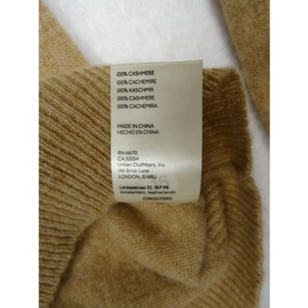 Free People Sweater Womens Size Medium Brown‎ Pullover 100% Cashmere Long Sleeve